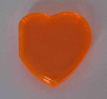 Beanie Baby Tag Cover (Orange Heart)